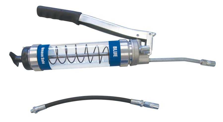 Pistola de Grasa de Cuerpo Transparente Oil Safe con Empuñadura de Palanca Oil Safe Clear Body Grease Gun w Lever Grip Sistema de Gestión de Lubricación OilSafe