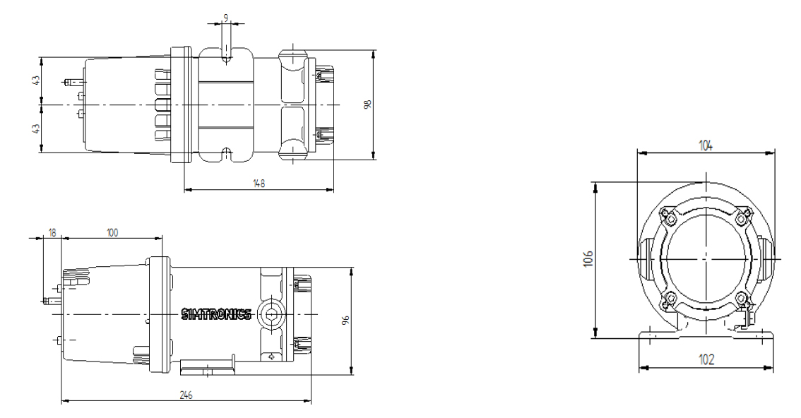 Oldham Simtronics GD10P CO2 IR Point Gas Detector diagram