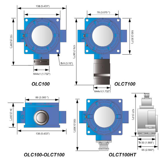 Detector de Gas Fijo Oldham Simtronics OLC(T) 100