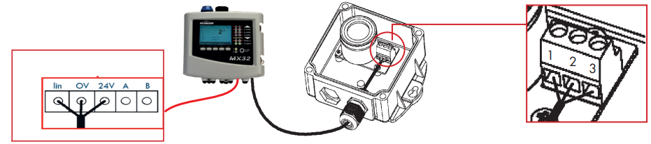 Wiring of 1 OLCT 10 SC (with a semi-conductor cell)