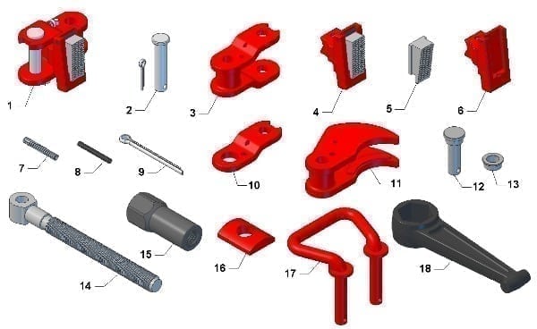 Abrazaderas de Seguridad Keystone Keystone MPClampBreakdown Keystone