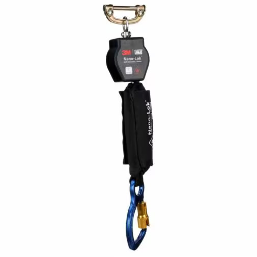 3100559 – 3M DBI SALA Nano Lok Hot Work Self Retracting Lifeline with Quick Connect Web Steel Rebar Lock Hook 6 ft