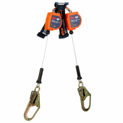 3500278 - 3M DBI-SALA Nano-Lok Edge Twin-Leg Personal Self Retracting Lifeline, Cable, Steel Rebar Hook, 7.3 ft., Class 2, ANSI