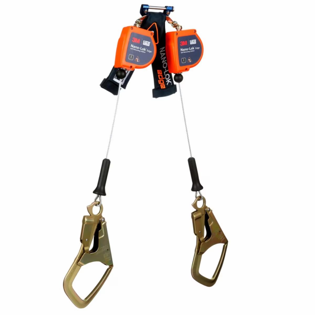 3500281 3M DBI SALA Nano Lok Edge Twin Leg Personal Self Retracting Lifeline Cable Steel Rebar Hook 6 ft Class 2 ANSI
