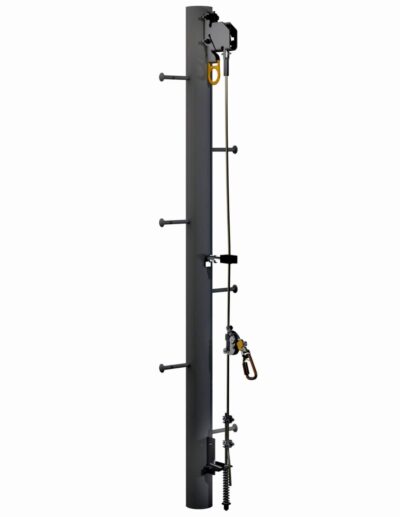 6116638 - Soporte para Sistema de Seguridad Vertical de Cable 3M DBI-SALA Lad-Saf para Monopolo, 4 Usuarios, Acero Inoxidable