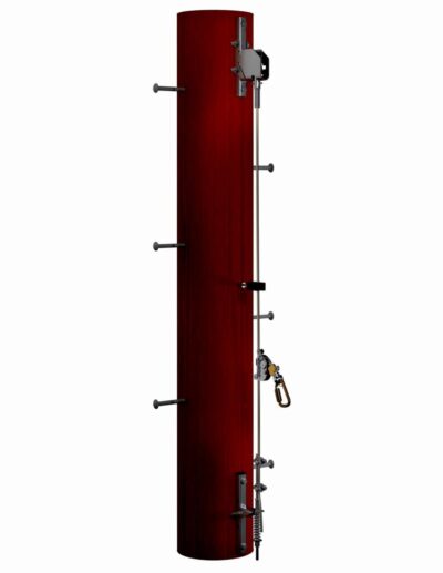 6116635 - 3M DBI-SALA Soporte para Sistema de Seguridad Vertical con Cable Lad-Saf para Poste de Madera, 2 Usuarios, Acero Galvanizado