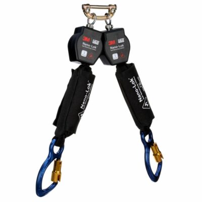 3100569 - 3M DBI-SALA Nano-Lok Hot Work Twin-Leg Personal Self-Retracting Lifeline, Kevlar Fiber Web, 6 ft