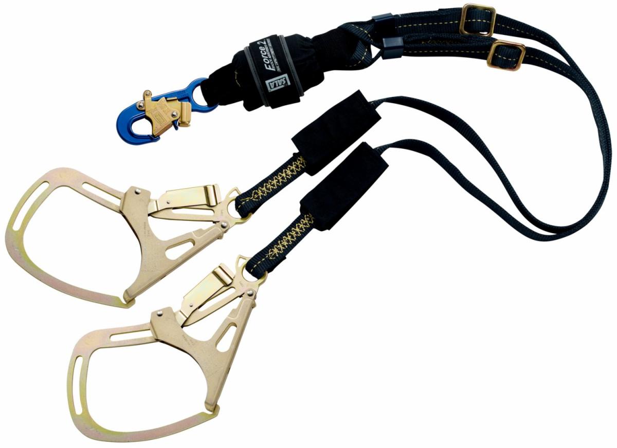 force2 adjustable 100 tie off shock absorbing lanyard1