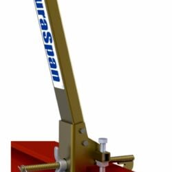 7400057 - Poste Temporal para Línea de Vida Horizontal en Viga I 3M DBI-SALA con Base, Compatible con Brida de 24 a 36 pulg. hasta 2.25 pulg. de Grosor