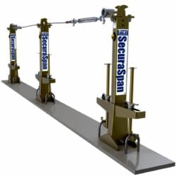 Sistema de línea de vida horizontal con cable y eslinga 3M DBI-SALA SecuraSpan para varilla en espiral, 1 pieza