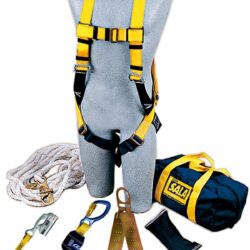 2104169 - 3M™ DBI-SALA® Roofers Fall Protection Compliance Kit, Anchor, Harness, Rope Grab/Lanyard, Lifeline, 50 ft