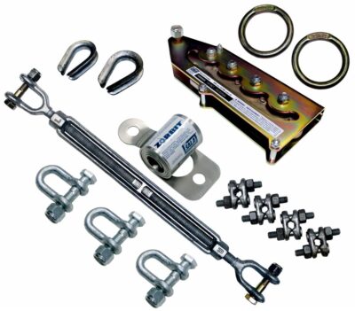 7600580 - 3M DBI-SALA Absorbedor de Energía Metálico para Línea de Vida Horizontal con Kit de Accesorios, 3 Grilletes, Tensor, Abrazaderas de Cable y Pinza de Cuña