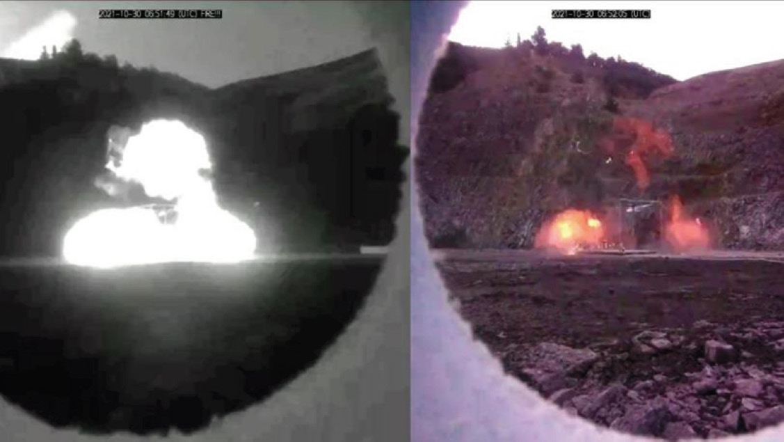 Comparación Explosión Hidrógeno - Video IR vs Color Teledyne Industrial