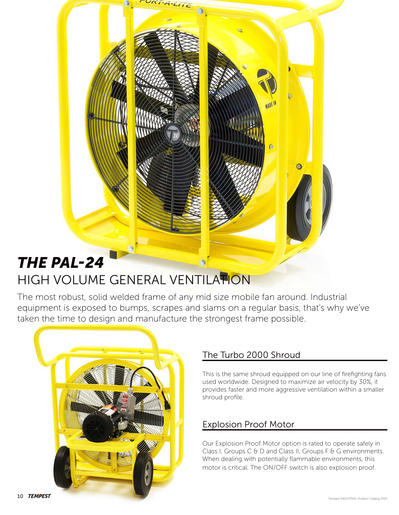 Tempest PAL-24 industrial high volume ventilation fan