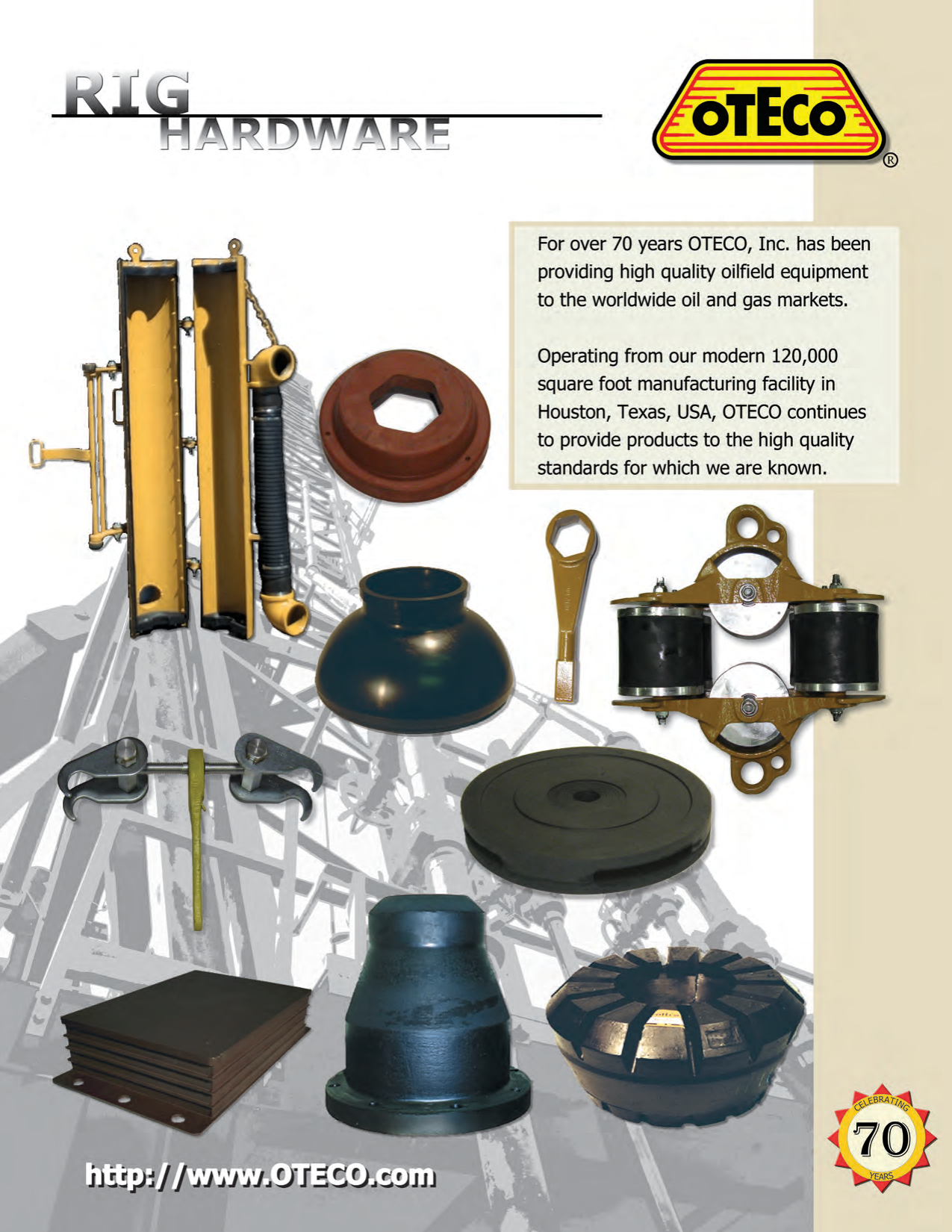 Portada del Catálogo de Productos de Hardware para Equipos de Perforación Oteco