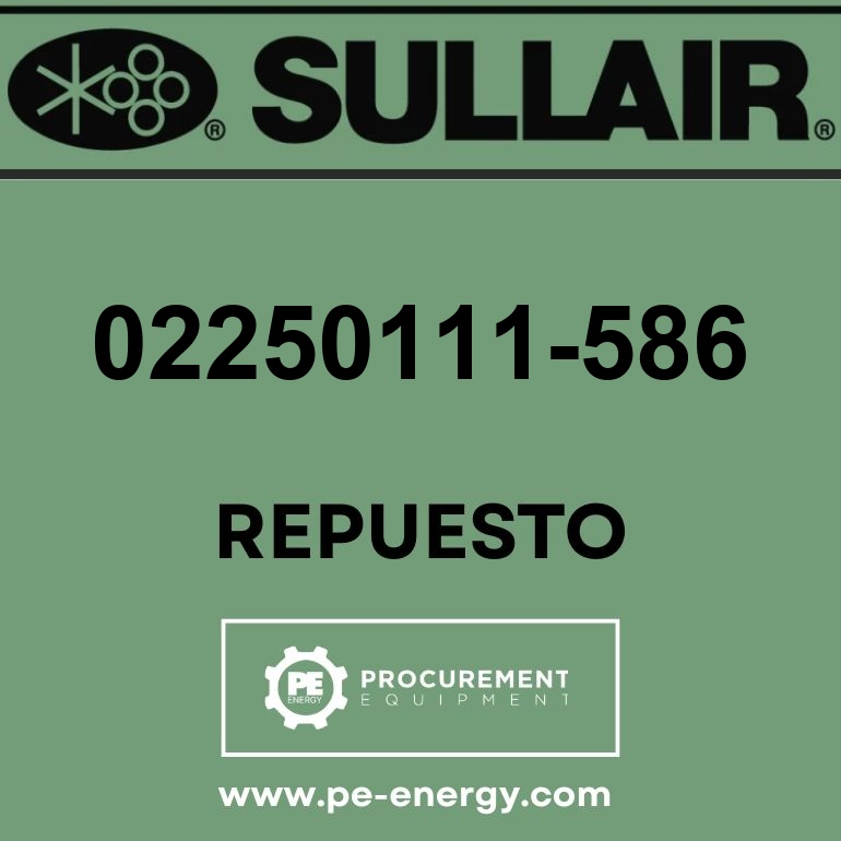 Sullair 02250111-586 Válvula, Relief 100Psi 25 Gpm Sun