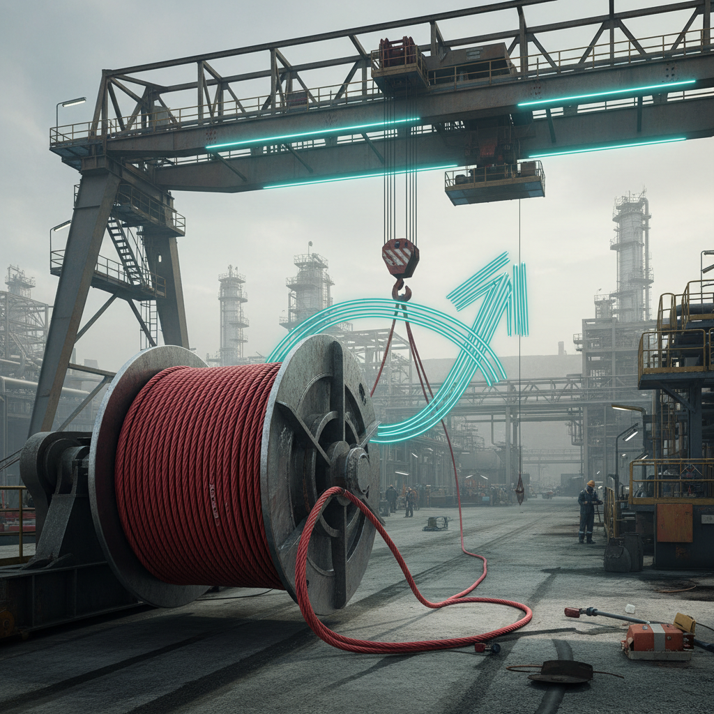 Vientos de guía para grúas: Por qué el viento de guía revestido IndustrialHD Redtail previene accidentes e impulsa las operaciones de izaje