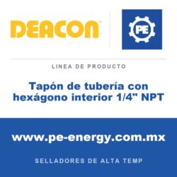 Deacon Tapón de tubería con hexágono interior 1/4" NPT - Deacon Tapón de tubería con hexágono interior 1/4" NPT