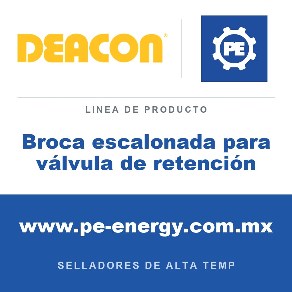 Deacon Broca escalonada para válvula de retención - Deacon Broca escalonada para válvula de retención