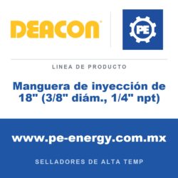 Deacon Manguera de inyección de 18" (3/8" diám., 1/4" npt) - Deacon Manguera de inyección de 18" (3/8" diám., 1/4" npt)