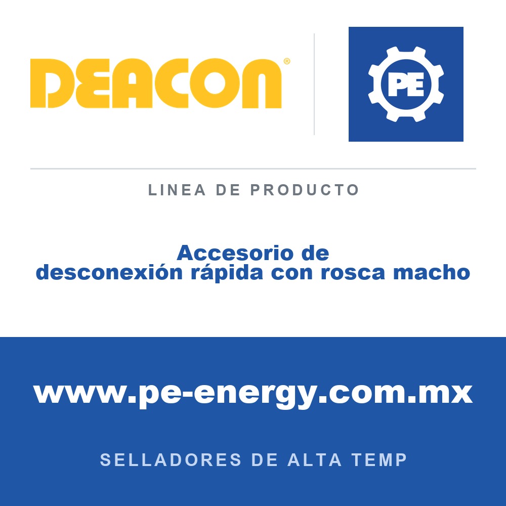 Deacon Accesorio de desconexión rápida con rosca macho - Deacon Accesorio de desconexión rápida con rosca macho