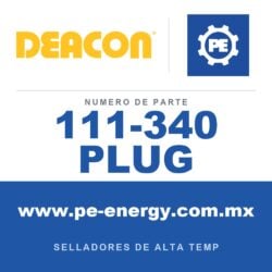 Deacon 111-340 PLUG - Sellador / empaquetadura Deacon 340 PTFE - Grafito - Aramida, paquete de 100