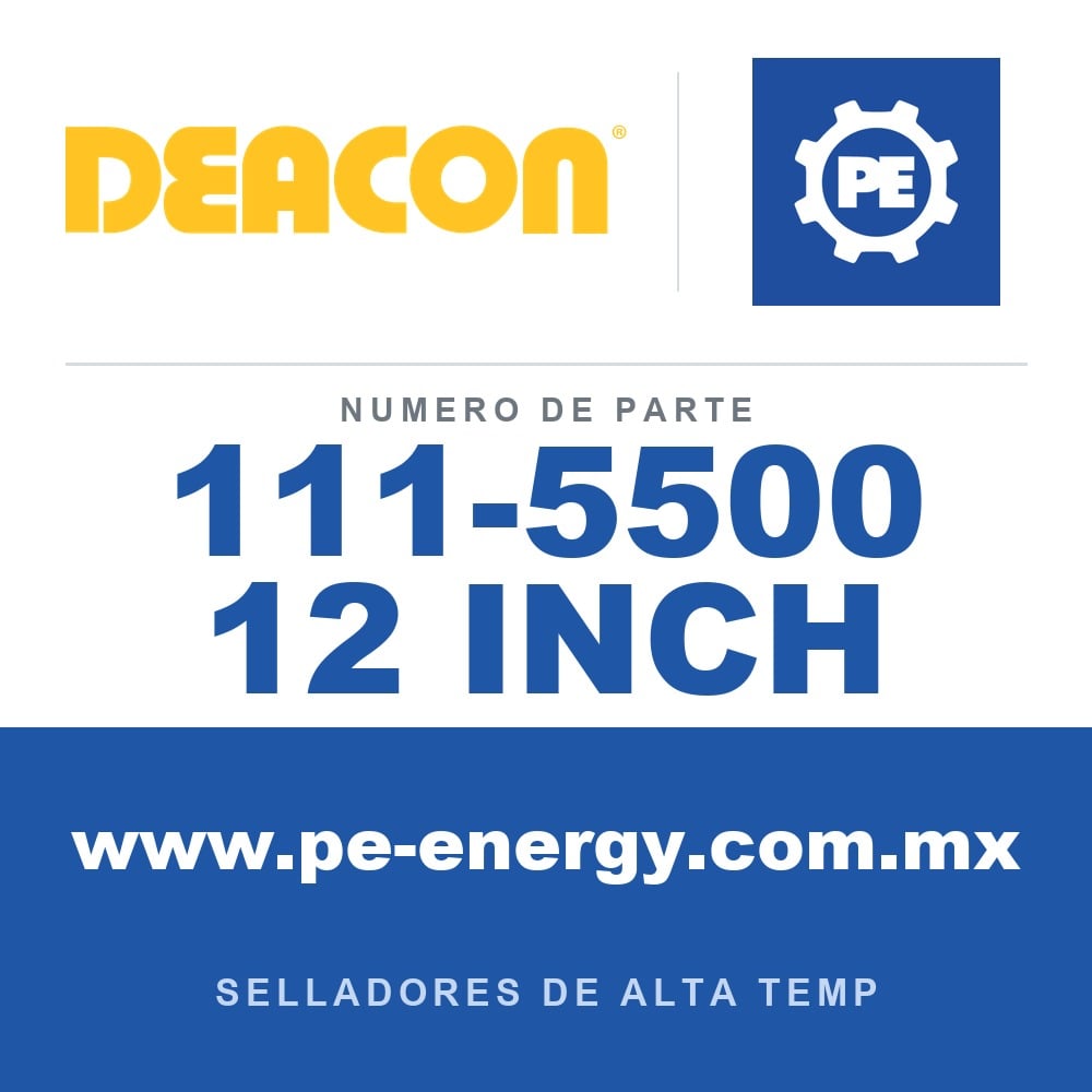 Deacon 111-5500 12 INCH - Sellador / empaquetadura de PTFE Deacon 5500