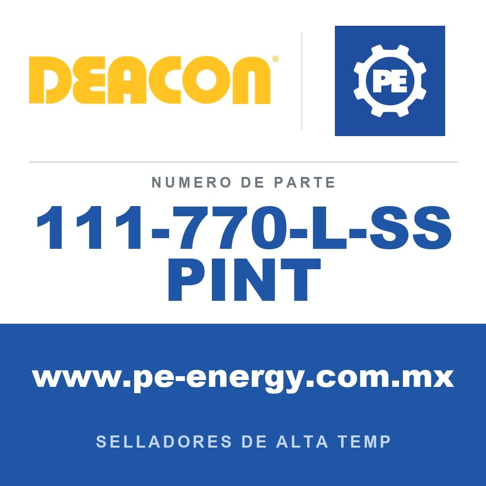 Deacon 111-770-L-SS PINT - Compuesto sellador líquido reactivo térmico de grado nuclear Deacon 770-L-SS