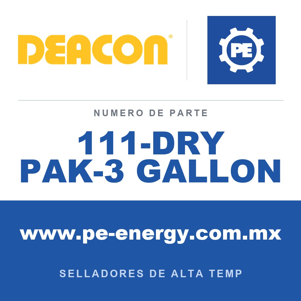 Deacon 111-DRY PAK-3 GALLON - Mezcla de polvo / fibra ligera Deacon Dry-Pak 3