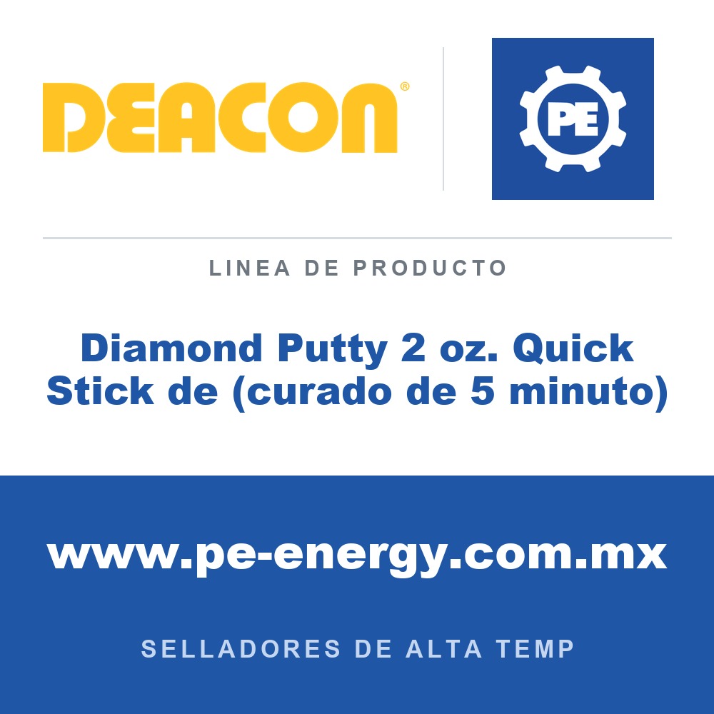 Deacon Diamond Putty 2 oz. Quick Stick de (curado de 5 minuto) - Deacon Diamond Putty 2 oz. Quick Stick de (curado de 5 minuto)