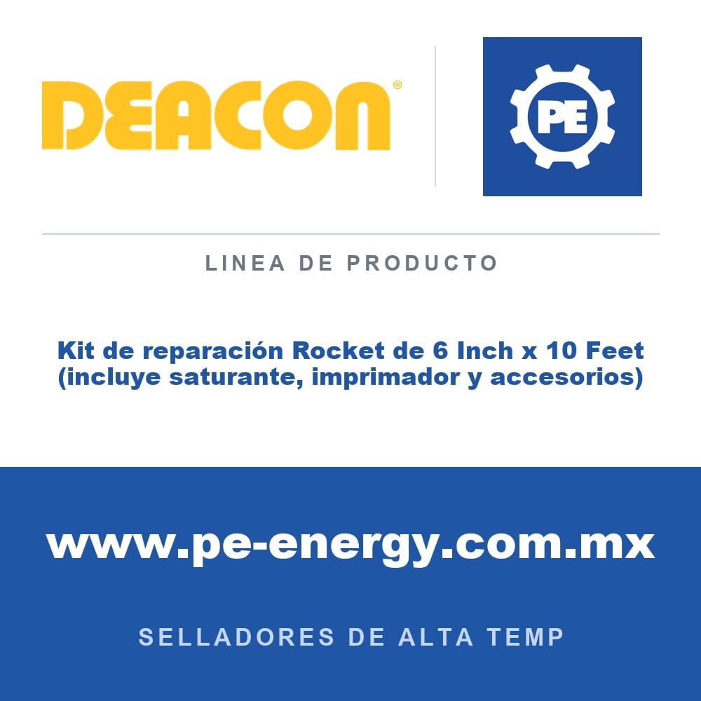 Deacon Kit de reparación Rocket de 6 Inch x 10 Feet (incluye saturante, imprimador y accesorios) - Deacon Kit de reparación Rocket de 6 Inch x 10 Feet (incluye saturante, imprimado