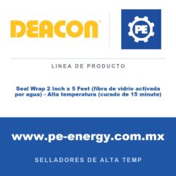 Deacon Seal Wrap 2 Inch x 5 Feet (fibra de vidrio activada por agua) - Alta temperatura (curado de 15 minute) - Deacon Seal Wrap 2 Inch x 5 Feet (fibra de vidrio activada por agua)