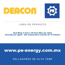 Deacon Seal Wrap 4 Inch x 30 Feet (fibra de vidrio activada por agua) - alta temperatura (curado de 15 minuto) - Deacon Seal Wrap 4 Inch x 30 Feet (fibra de vidrio activada por agu