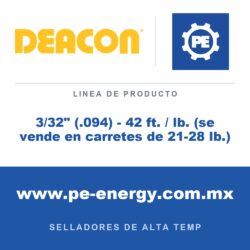 Deacon 3/32" (.094) - 42 ft. / lb. (se vende en carretes de 21-28 lb.) - Deacon 3/32" (.094) - 42 ft. / lb. (se vende en carretes de 21-28 lb.)
