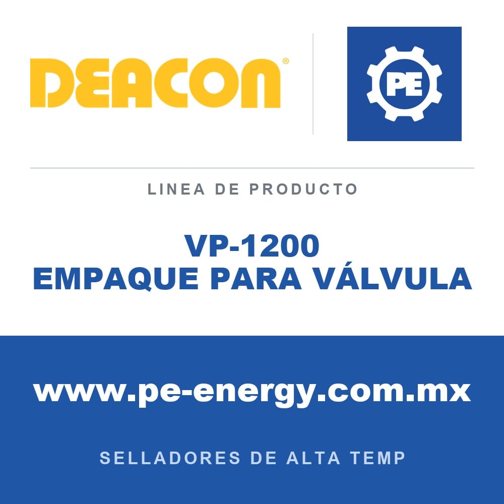 Deacon VP-1200 EMPAQUE PARA VÁLVULA - Deacon VP-1200 Empaque para válvula