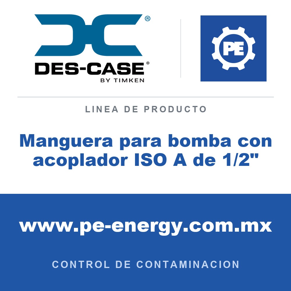 Des-Case Manguera para bomba con acoplador ISO A de 1/2" - Des-Case Manguera para bomba con acoplador ISO A de 1/2"
