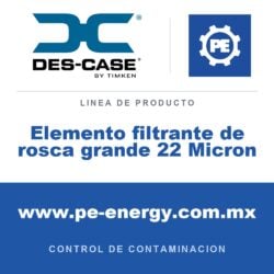 Des-Case Elemento filtrante de rosca grande 22 Micron - Des-Case Elemento filtrante de rosca grande 22 Micron