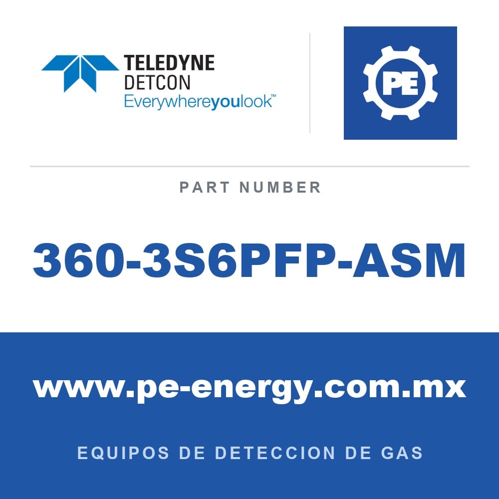 Detcon 360-3S6PFP-ASM - Teledyne Detcon 360-3S6PFP-ASM Paquete de baterías plano