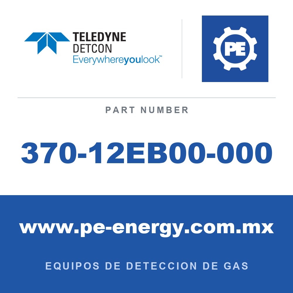 Detcon 370-12EB00-000 - Teledyne Detcon 370-12EB00-000 C4H6, sensor de repuesto enchufable de butadieno para DM-500