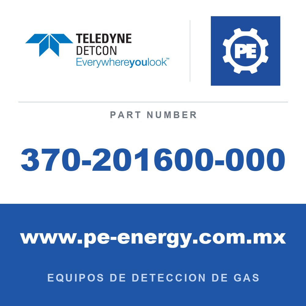 Detcon 370-201600-000 - Teledyne Detcon 370-201600-000 Sensor enchufable de gas combustible reemplazable en campo