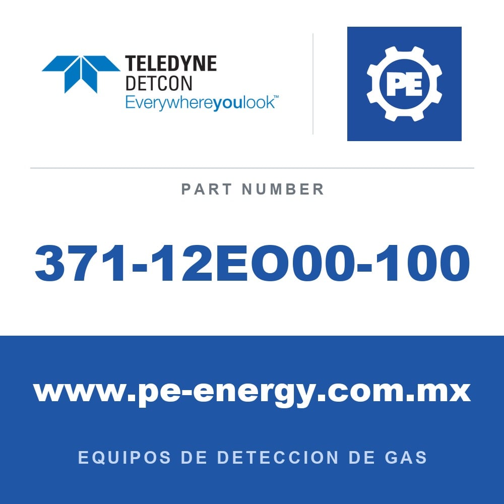Detcon 371-12EO00-100 - Teledyne Detcon 371-12EO00-100 C2H5OH, sensor de repuesto enchufable de etanol para DM-100