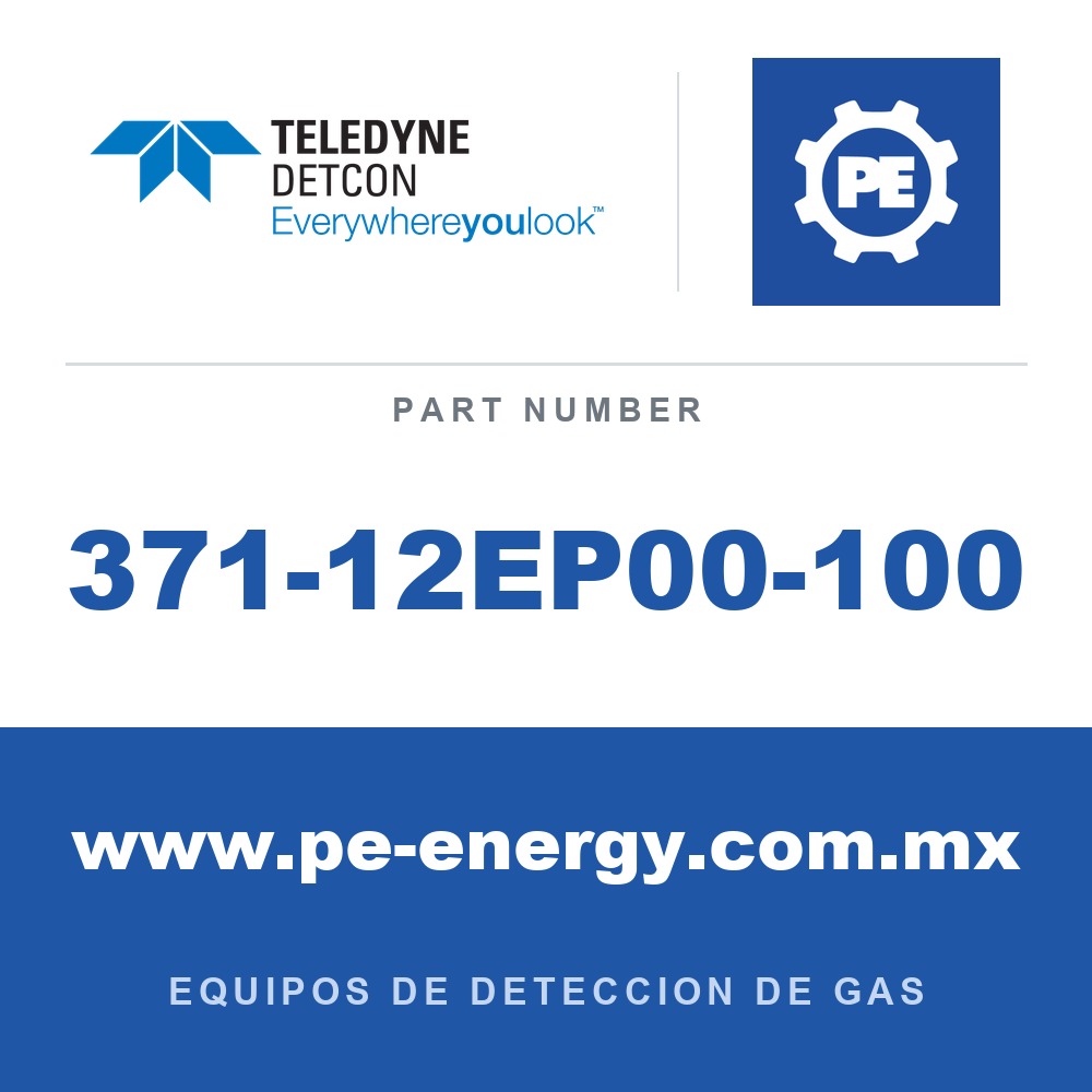 Detcon 371-12EP00-100 - Teledyne Detcon 371-12EP00-100 CH2O, Sensor enchufable de formaldehído para DM-100