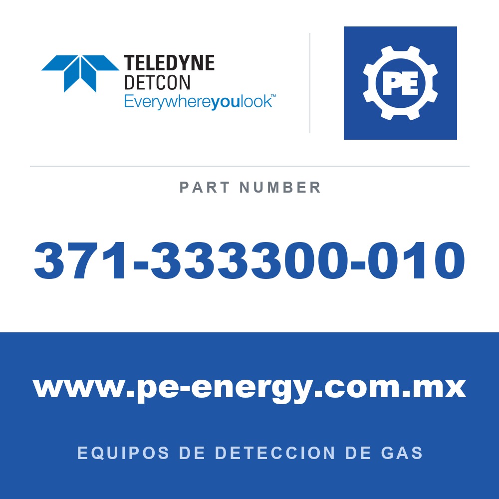 Detcon 371-333300-010 - Teledyne Detcon 371-333300-010 Sensor enchufable de HF, fluoruro de hidrógeno, para DM-100