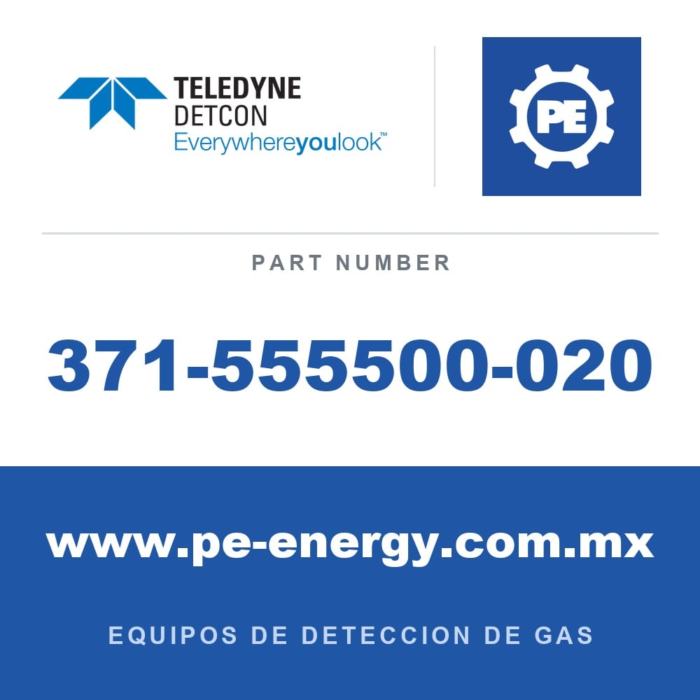 Detcon 371-555500-020 - Teledyne Detcon 371-555500-020 SO2, Celda enchufable de repuesto de dióxido de azufre para DM-100