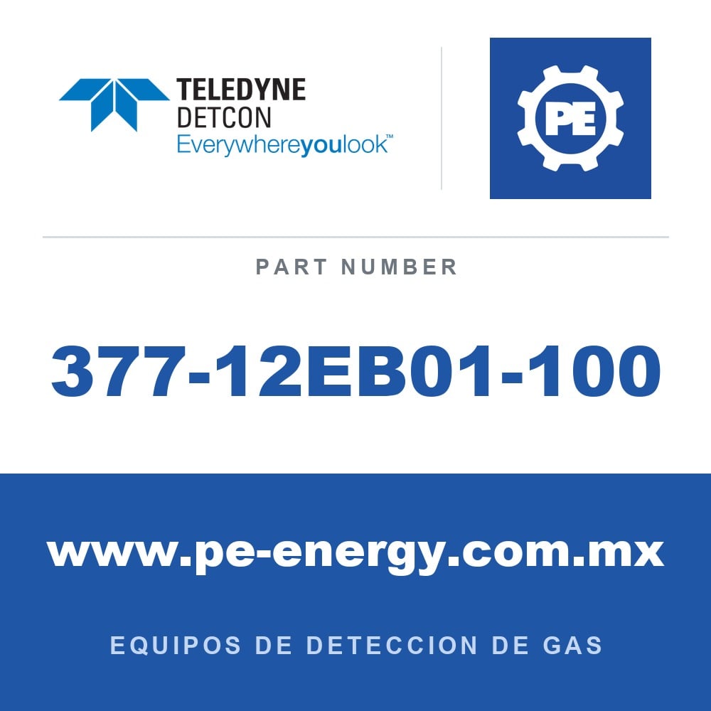 Detcon 377-12EB01-100 - Teledyne Detcon 377-12EB01-100 C4H6, sensor de repuesto enchufable de butadieno para DM-700