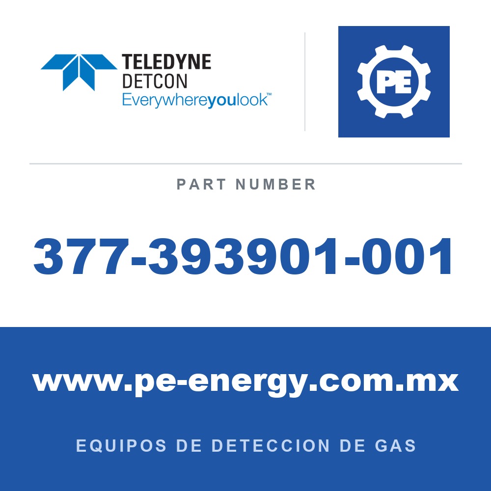 Detcon 377-393901-001 - Teledyne Detcon 377-393901-001 O3, Sensor enchufable de ozono para DM-700