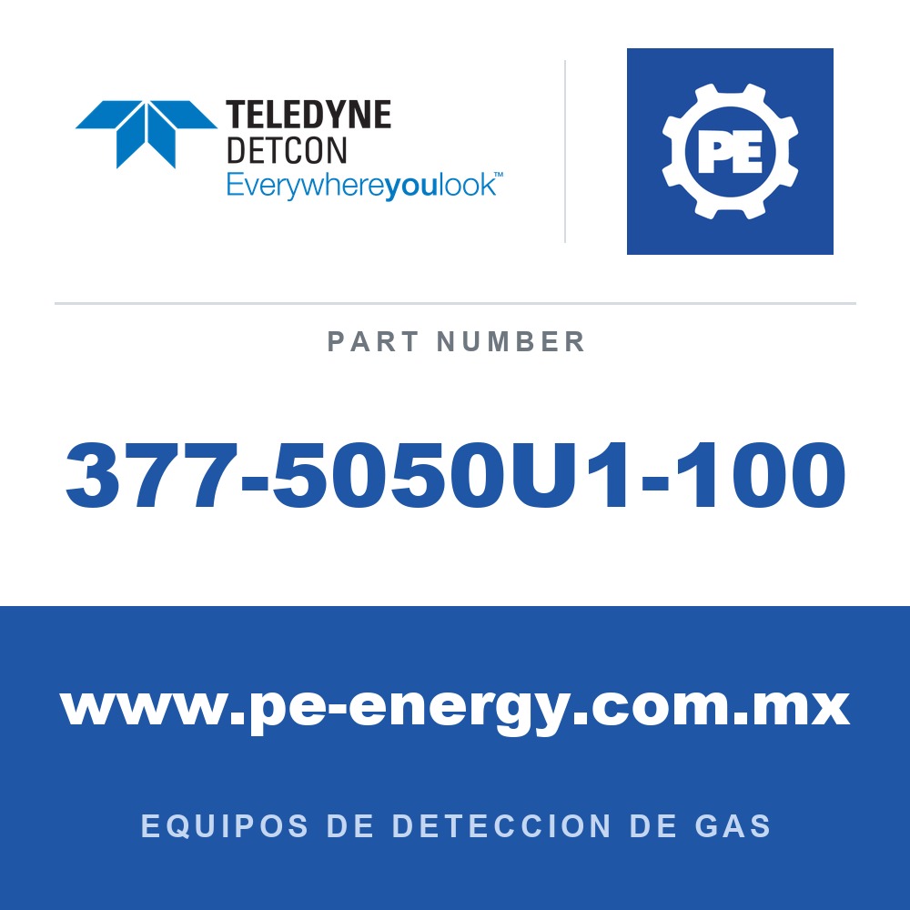Detcon 377-5050U1-100 - Teledyne Detcon 377-5050U1-100 NH3, Sensor enchufable de amoníaco para DM-702