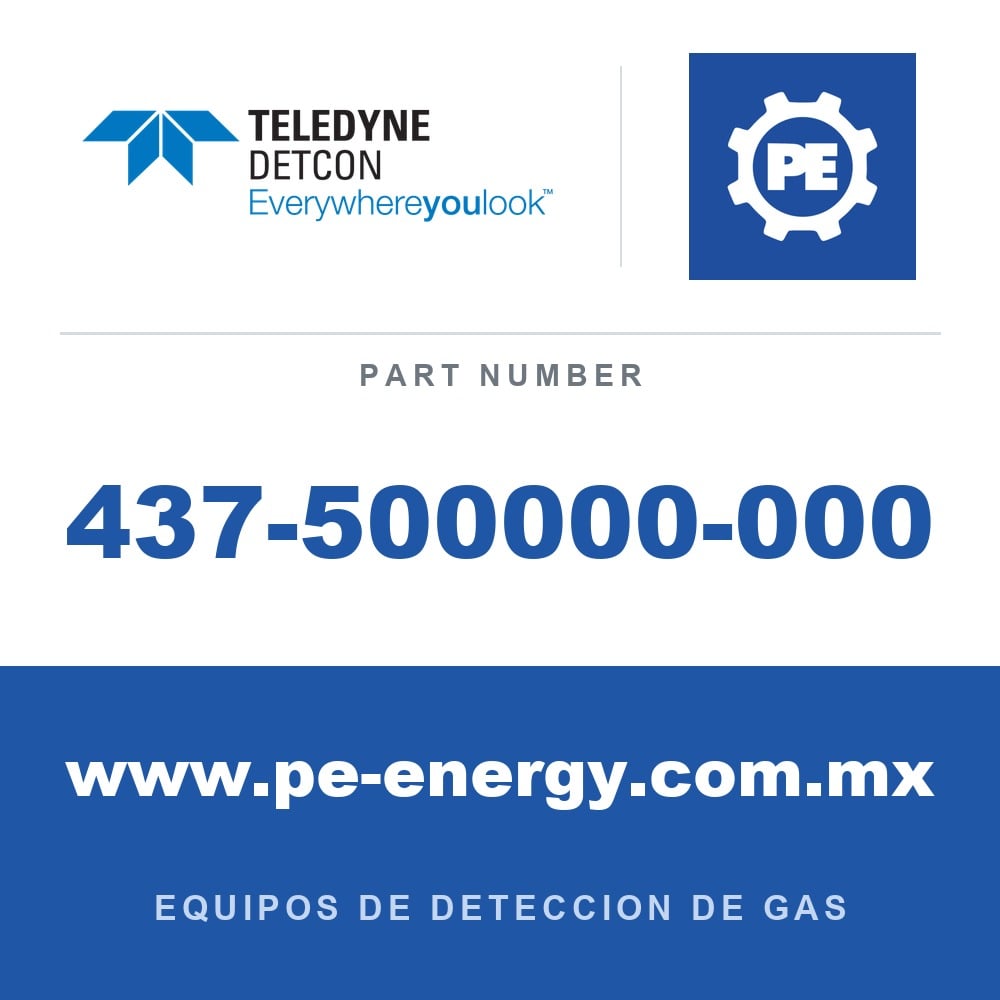 Detcon 437-500000-000 - Teledyne Detcon 437-500000-000 Etiqueta de acero inoxidable