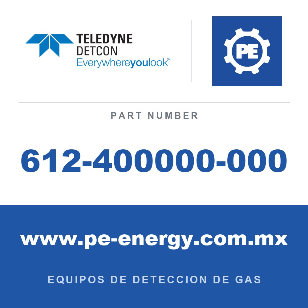Detcon 612-400000-000 - Teledyne Detcon 612-400000-000 Llave de repuesto para sensor/filtro sinterizado FP/DM/IR