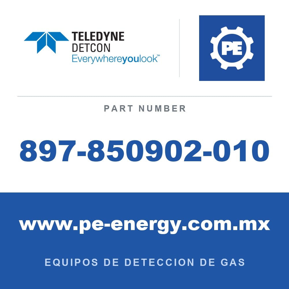 Detcon 897-850902-010 - Teledyne Detcon 897-850902-010 Caja de conexiones de aluminio estándar con tapa de lente extendida